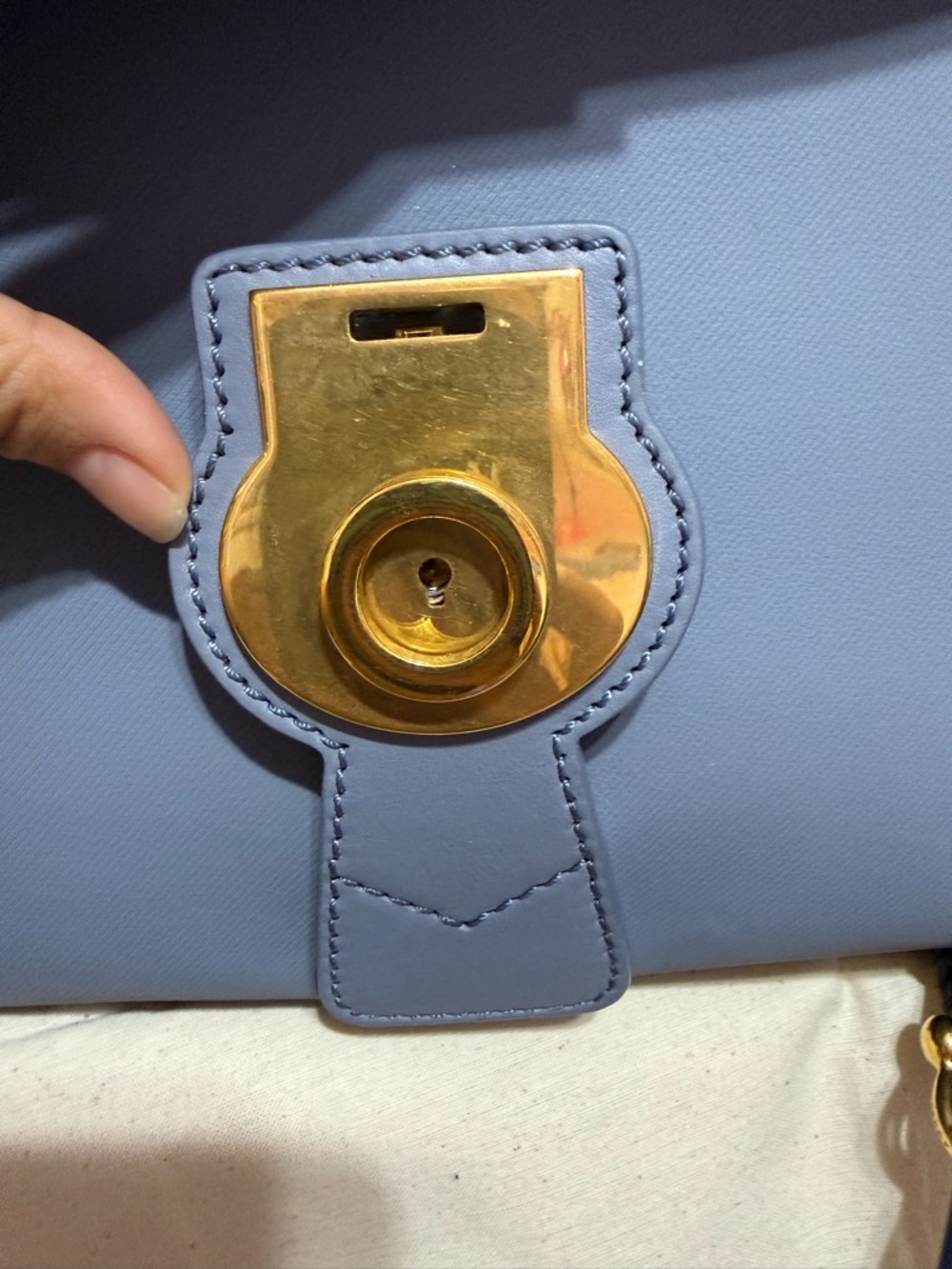 Burberry Medium DK88 Top Handle Bag In Blue - Picture 11 of 16